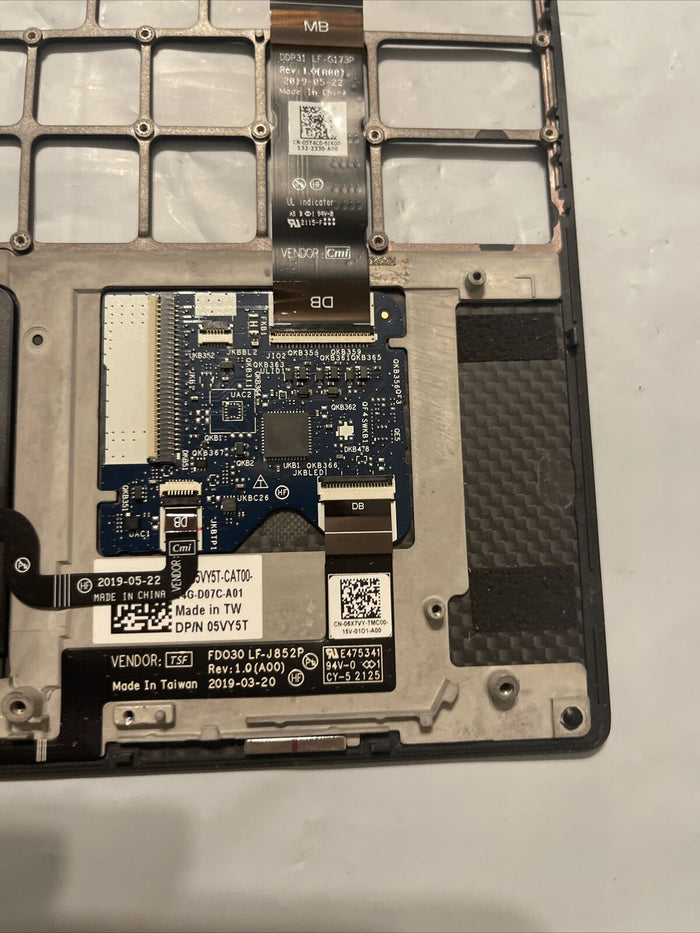 Dell XPS 13 7390 2-in-1 Laptop Palmrest TouchPad 5VY5T 05VY5T S1 B5