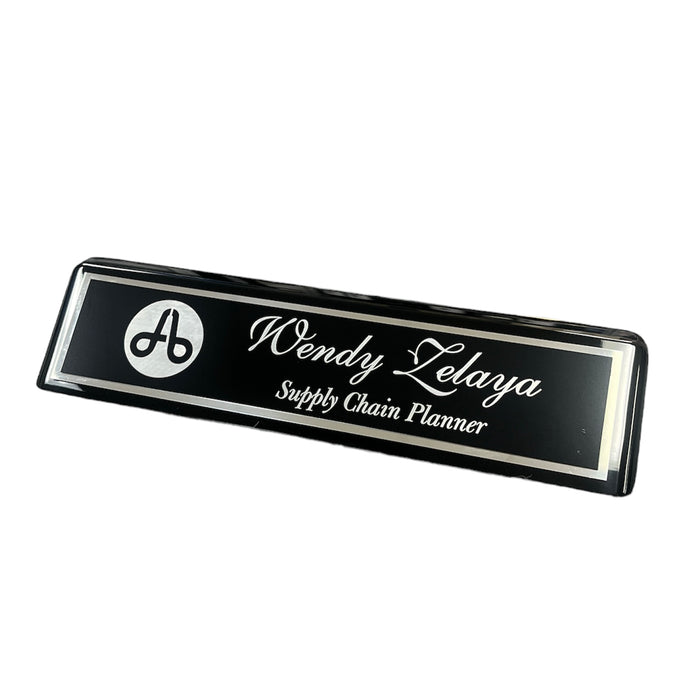 10" Black Piano Finish Desk Bar