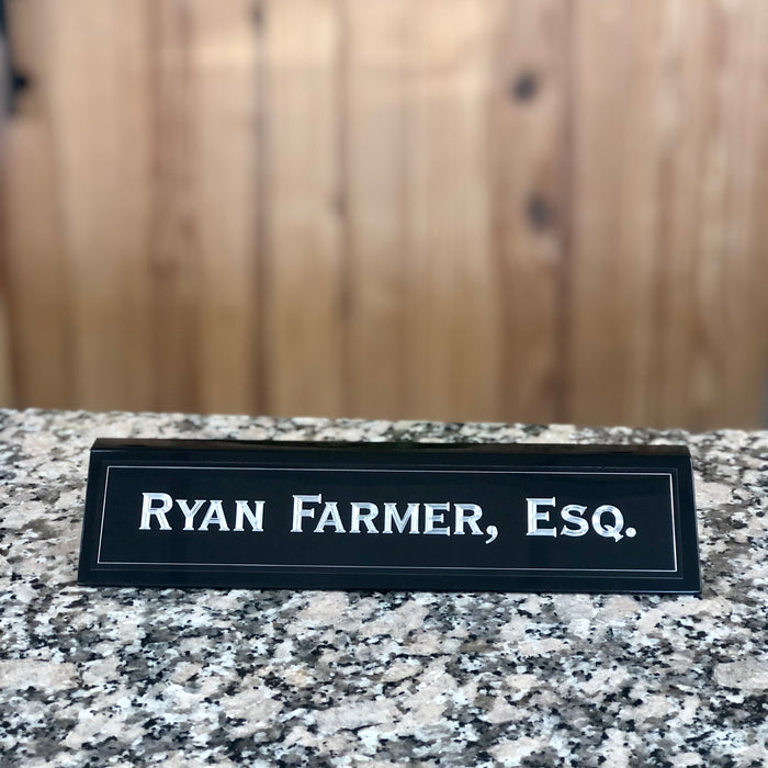 10" Black Piano Finish Desk Bar