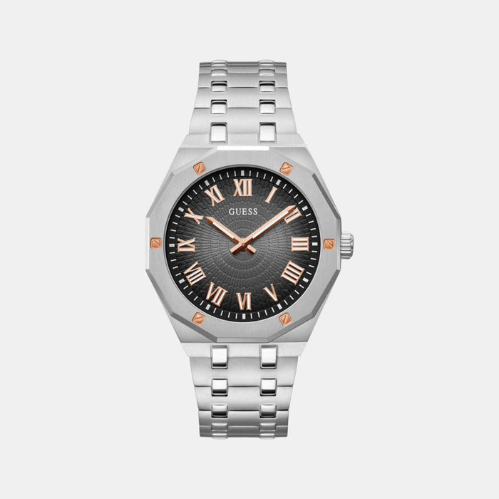 Asset Men Quartz Black Dial Analog Stainless Steel Watch Gw0575G1