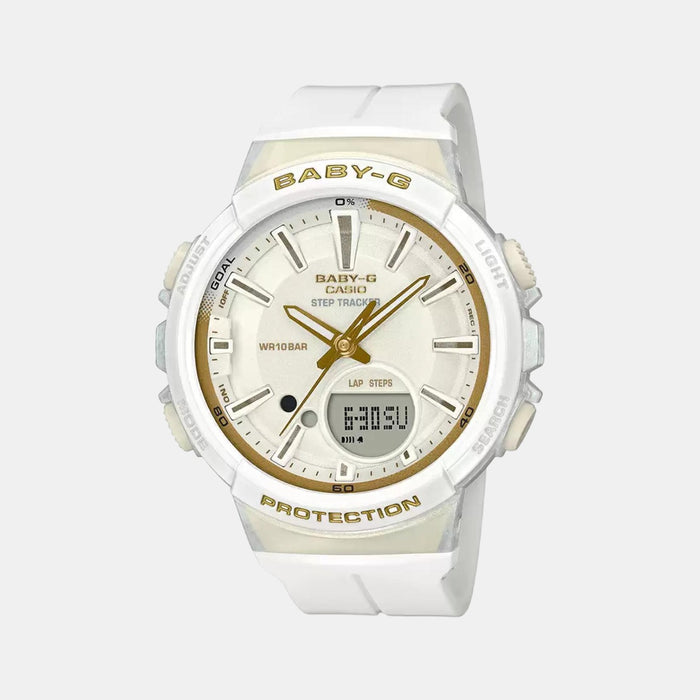 Casio Round White Analog-Digital watch