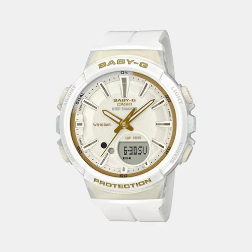 Casio Round White Analog-Digital watch