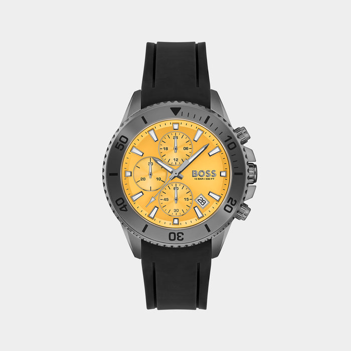 Boss Round Yellow Chronograph watch