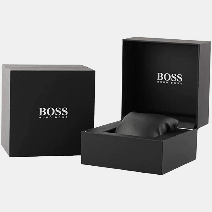 Boss Champion Men Quartz White Dial Chronograph Leather Watch 1513879