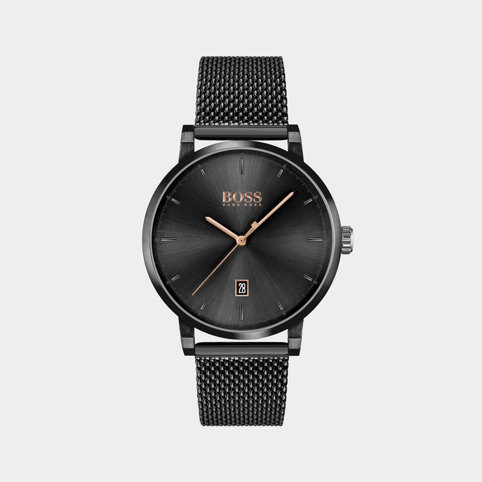 Boss Round Black Analog watch