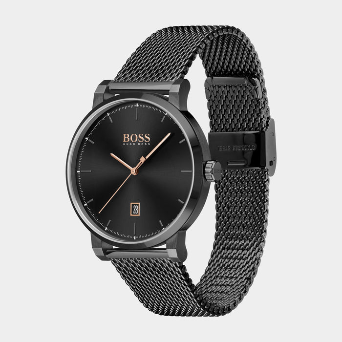 Boss Men Round Black watch