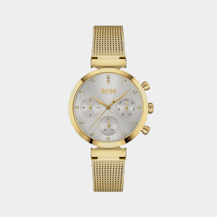 Boss Round Silver Chronograph watch