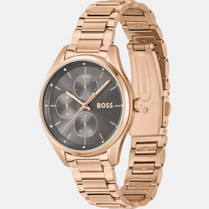 Boss Grand Course Women Quartz Grey Dial Multi-Function Stainless Steel Watch 1502603