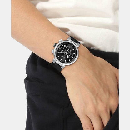 Boss One Men Quartz Black Dial Chronograph Silicone Watch 1513997