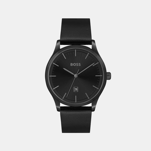 Boss Round Black Analog watch