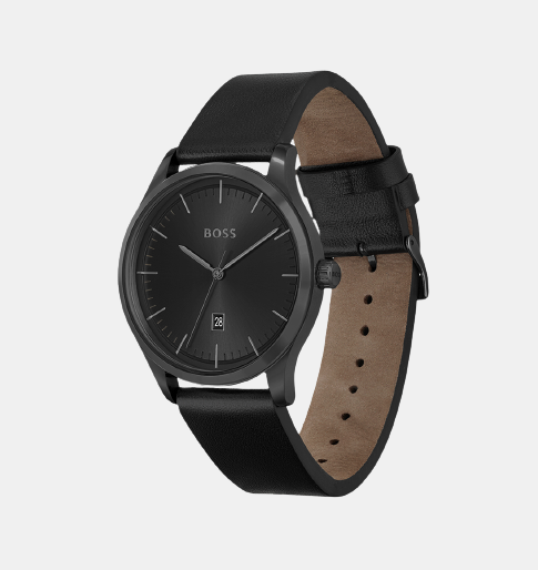 Boss Men Round Black watch