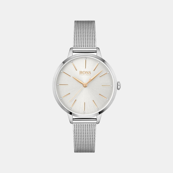 Boss Round Silver Analog watch