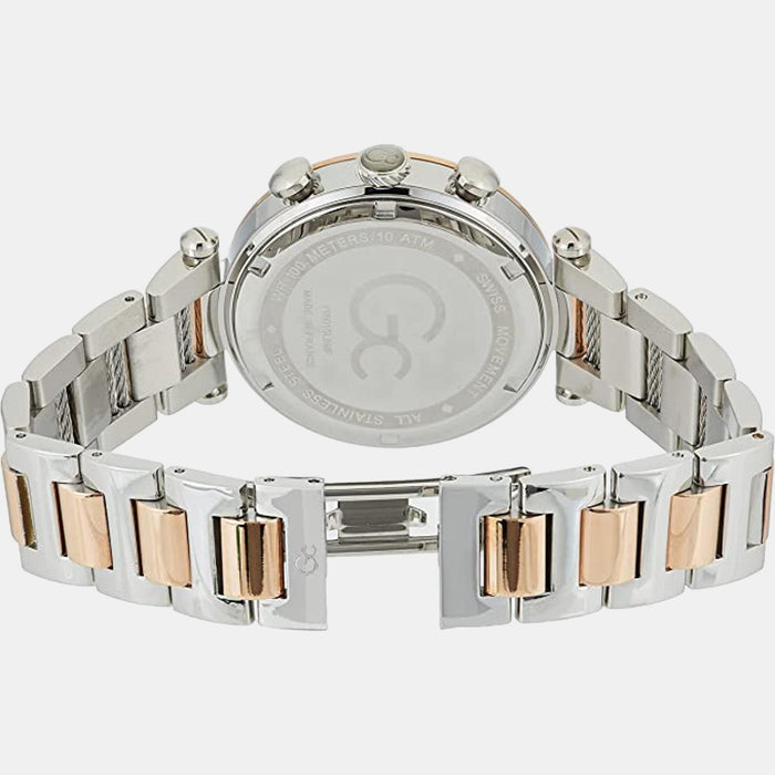 Cablechic Women Quartz Grey Dial Multi-Function Stainless Steel Watch Y16015L5Mf