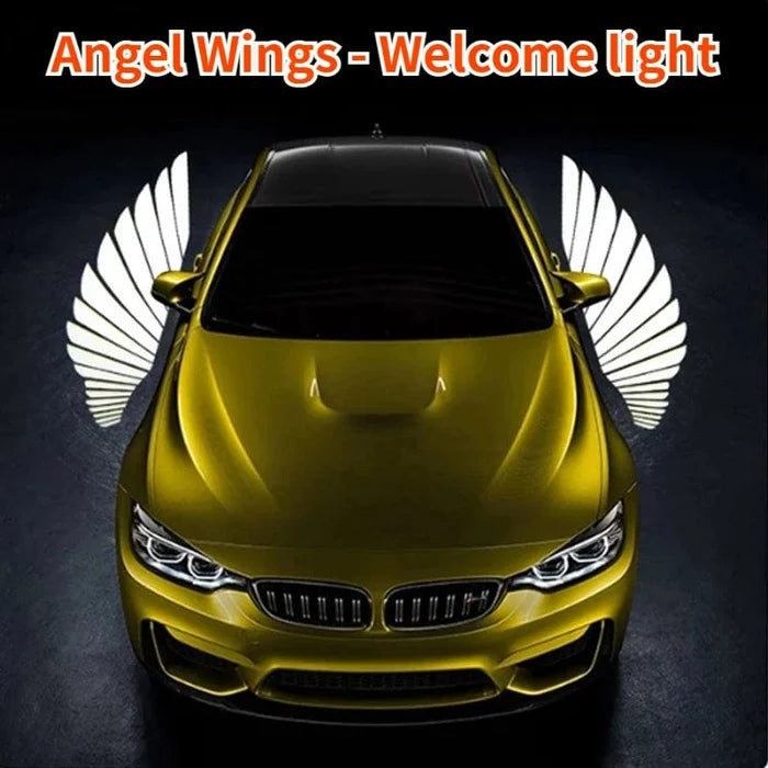 Car side mirror LED angel wings projection lights