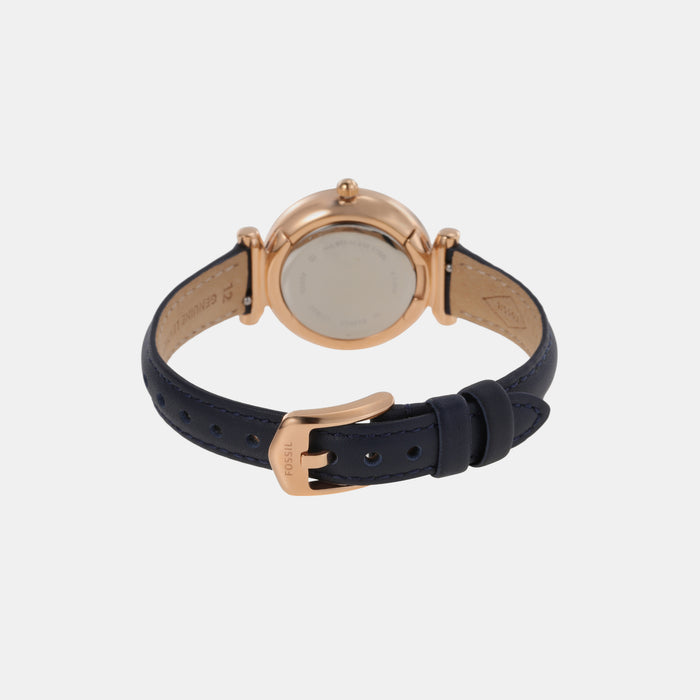 Fossil Leather Two Tone watch