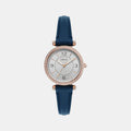 Carlie Women Quartz Silver Dial Analog Leather Watch ES5295