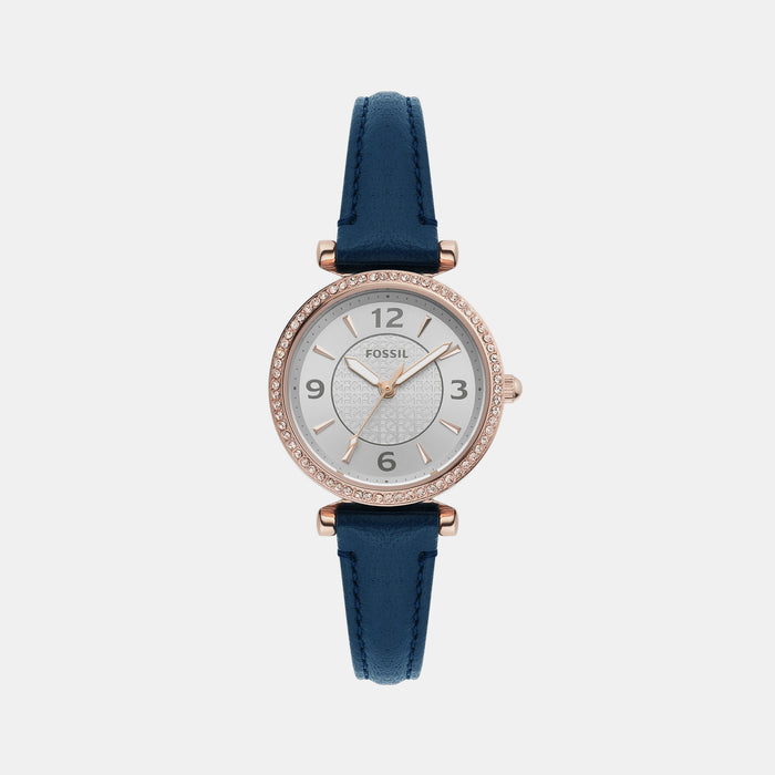 Fossil Round Silver Analog watch
