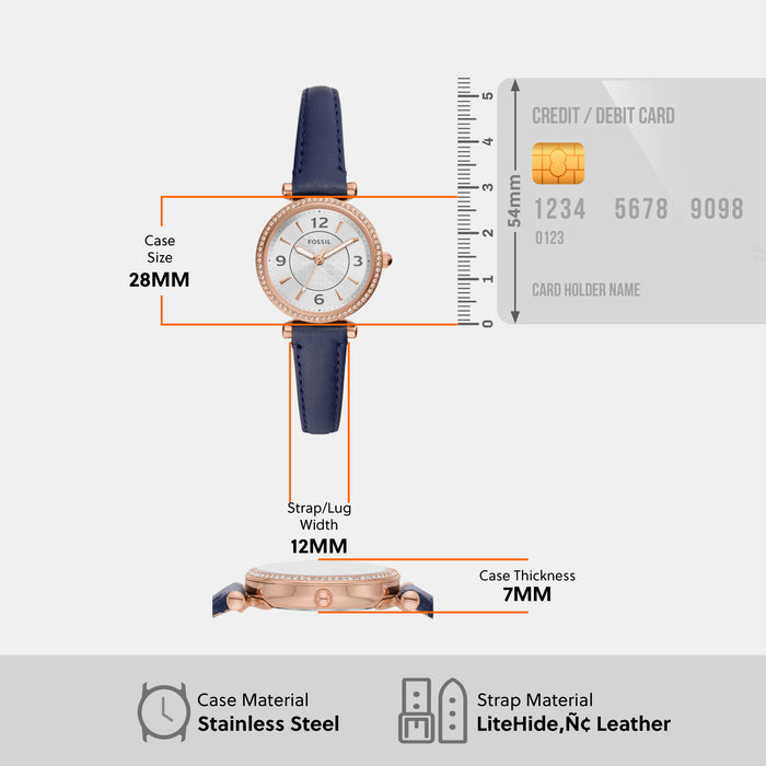 Fossil 28 mm Blue Quartz watch