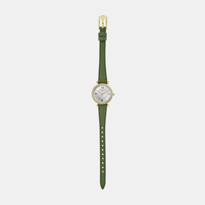 Carlie Women Quartz Silver Dial Analog Leather Watch ES5298