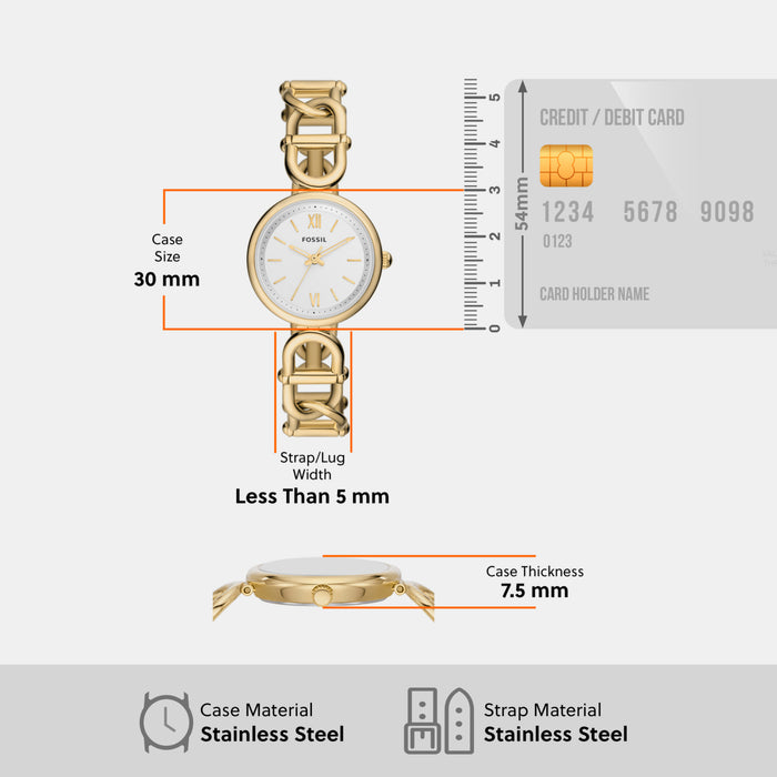 Fossil Stainless Steel Round watch