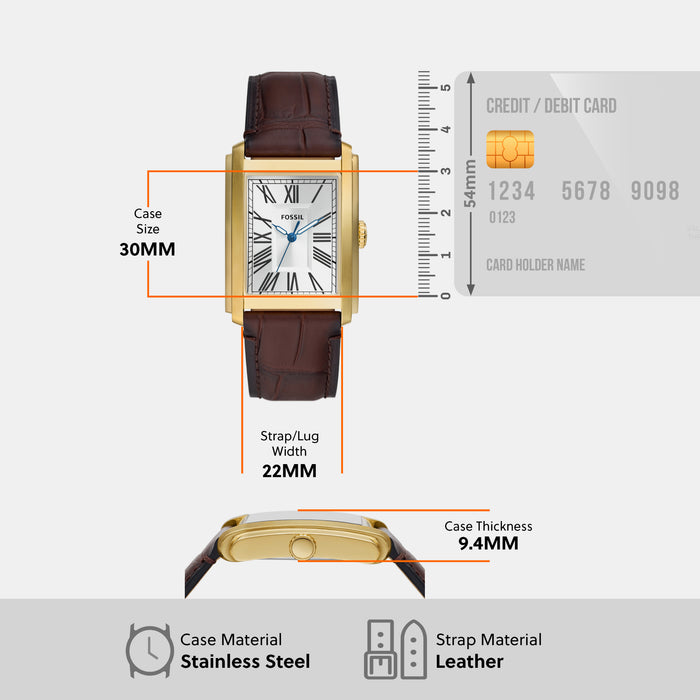 Fossil 30 mm Brown Quartz watch