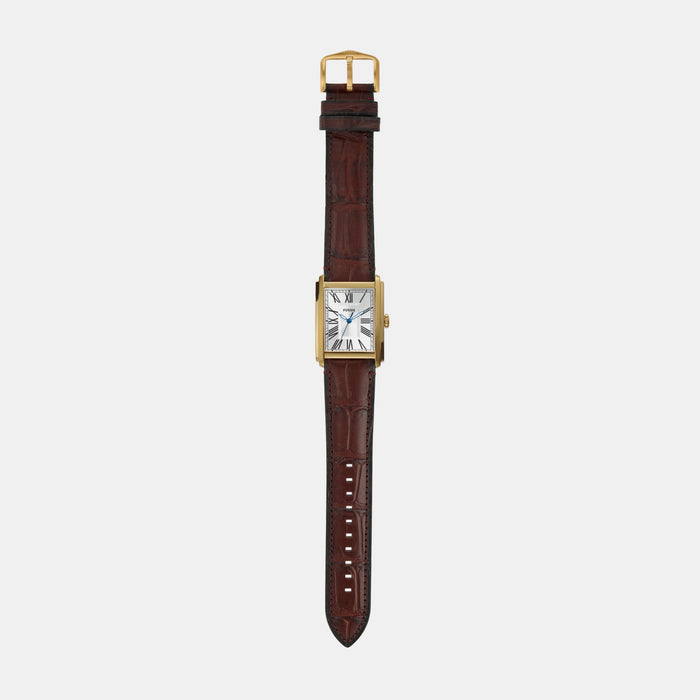 Carraway Men Quartz Silver Dial Analog Leather Watch FS6011