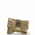 Jimmy Choo Chandra Gold Shimmery Leather Clutch