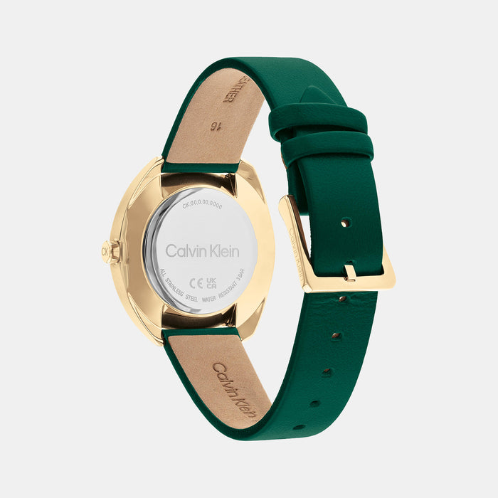 Calvin Klein Women Round Green watch