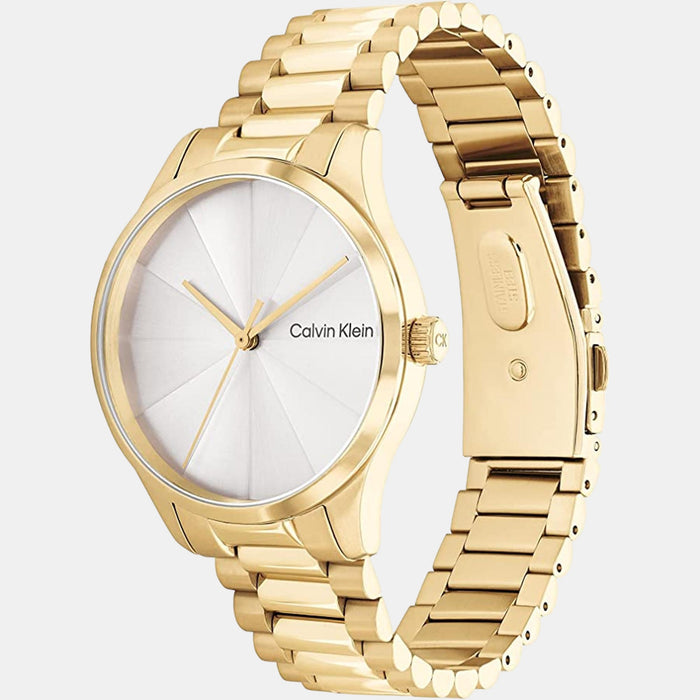 Ck Burst Unisex Quartz White Dial Analog Stainless Steel Watch 25200232