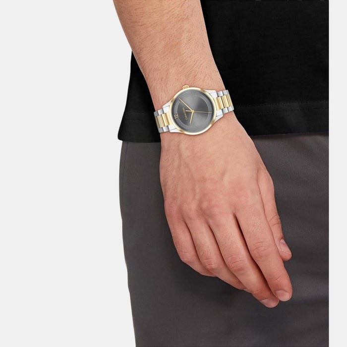Ck Iconic Unisex Quartz Grey Dial Analog Stainless Steel Watch 25200226