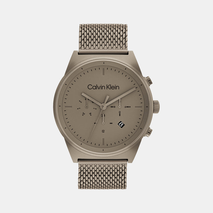 Calvin Klein Round Khaki Chronograph watch