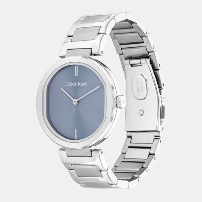 Ck Sensation Women Quartz Blue Dial Analog Stainless Steel Watch 25200250