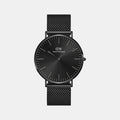 Classic Men Quartz Black Dial Analog Mesh Watch DW00100632K