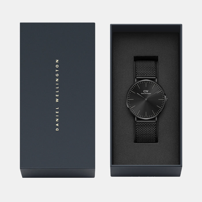 Daniel Wellington Men Round Black watch