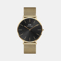 Classic Men Quartz Black Dial Analog Stainless Steel Watch DW00100631K