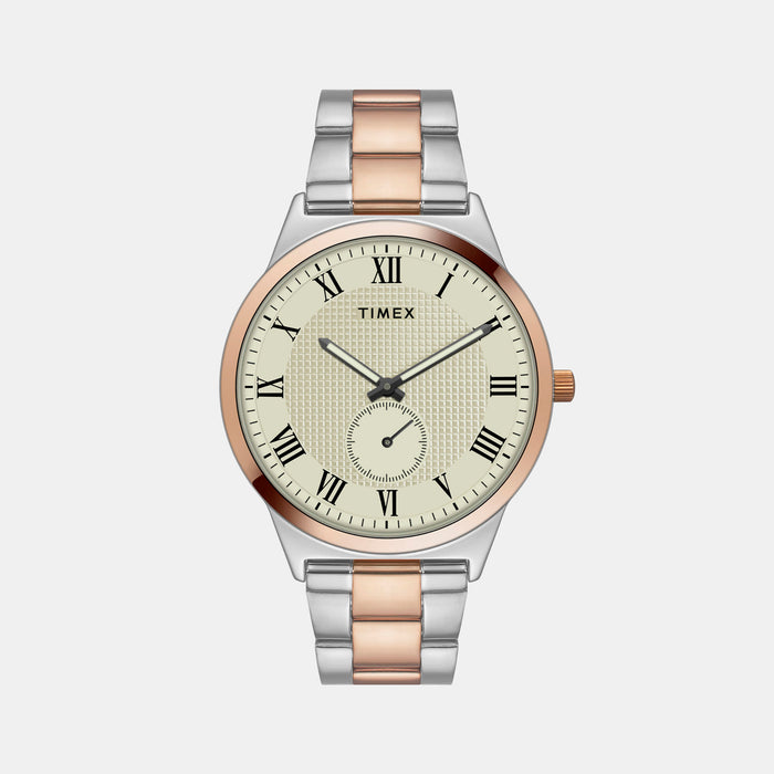 Timex Round Beige Analog watch