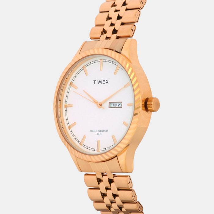 Timex Men Round White watch