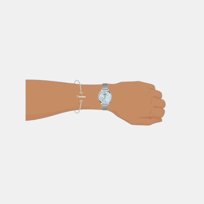 Classics Women Quartz Blue Dial Analog Stainless Steel Watch TWTL12100