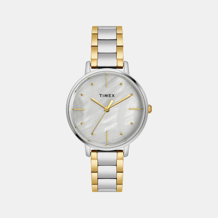 Classics Women Quartz Mother Of Pearl Dial Analog Stainless Steel Watch TWEL15808