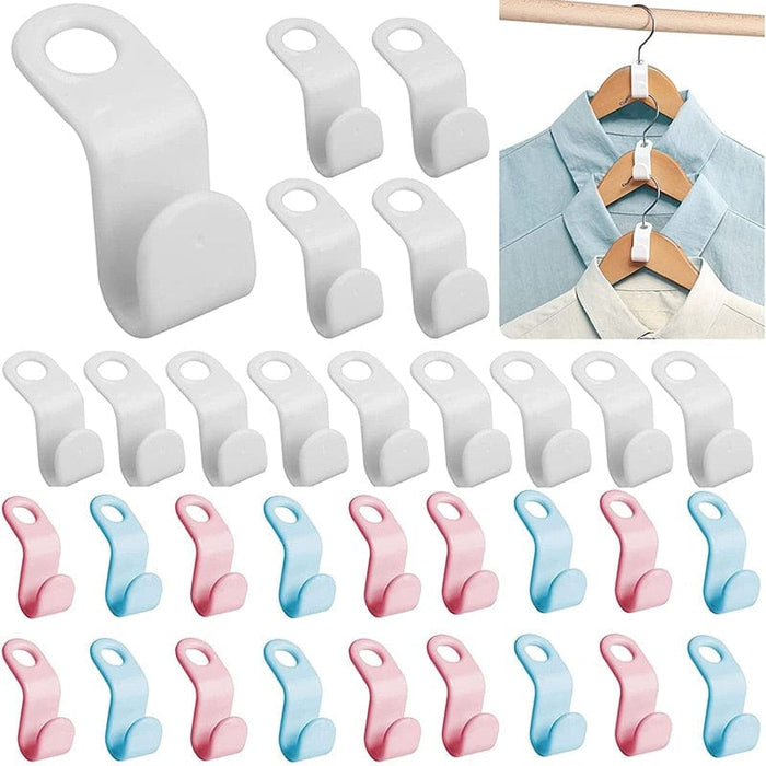 Closet space-saving cascading hanger hooks, 10-pack