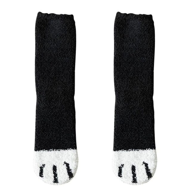 SearchFindOrder Beige / One Size 2 Pairs of Cozy Thick and Warm Coral Fleece Tube Socks