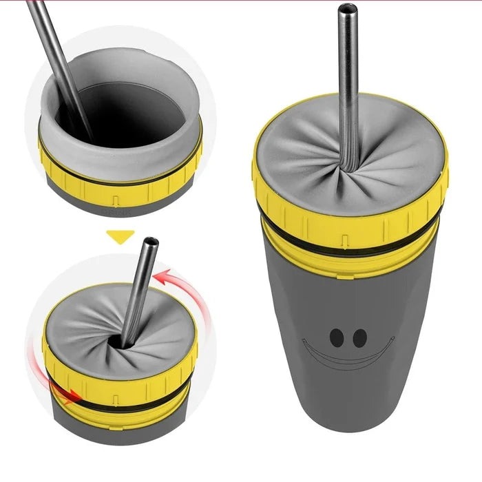 Creative twist lid thermos cup