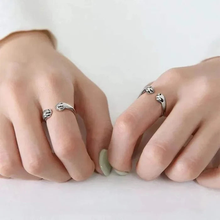 SearchFindOrder Sliver Cute Cat Paw Print Ring