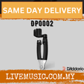 Black guitar string winder and cutter with serrated grip and metal cutter