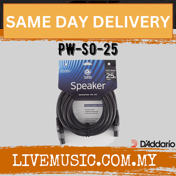 Speaker cable kit with 25 ft coiled black cable and connector ends in retail pack