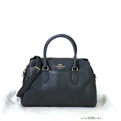 Coach Darcie Carryall Satchel Black Leather