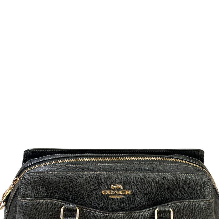 Coach Darcie Carryall Satchel Black Leather