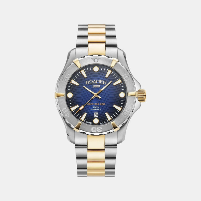 Deep Sea 200 Men Quartz Blue Dial Analog Stainless Steel Watch 860833 47 45 70