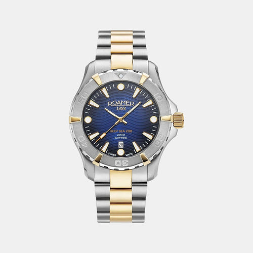 Deep Sea 200 Men Quartz Blue Dial Analog Stainless Steel Watch 860833 47 45 70