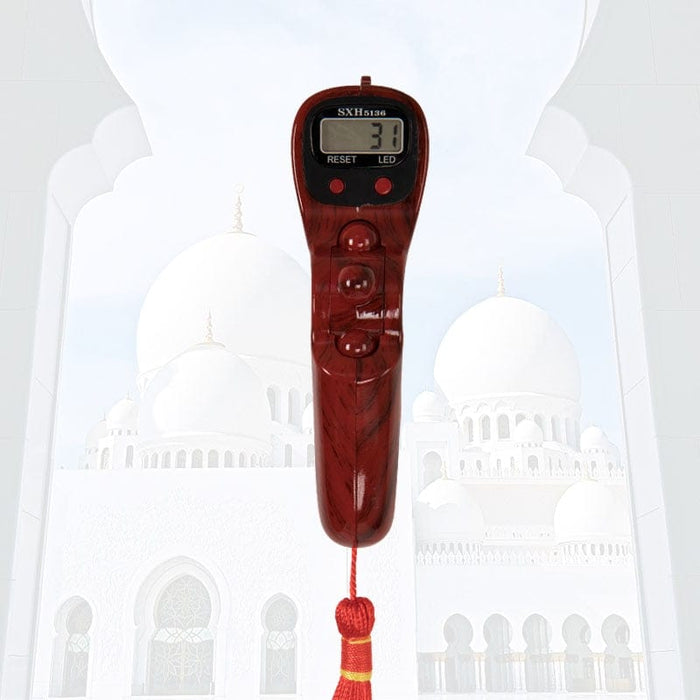 SearchFindOrder CN / Wooden Red Illumina  Digital Meditation Counter